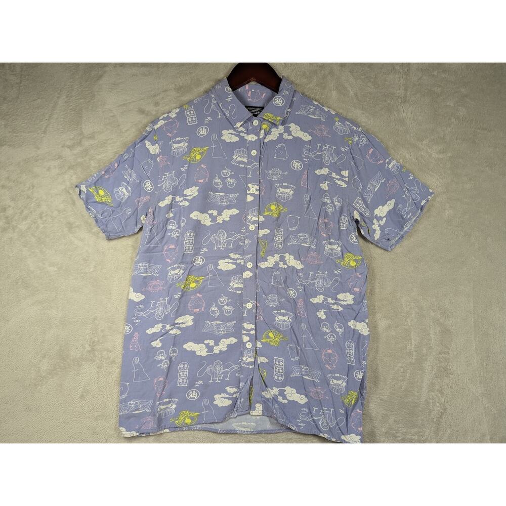 Her Universe Spirited Away Studio Ghibli Blue Woven Button-Up Size Small